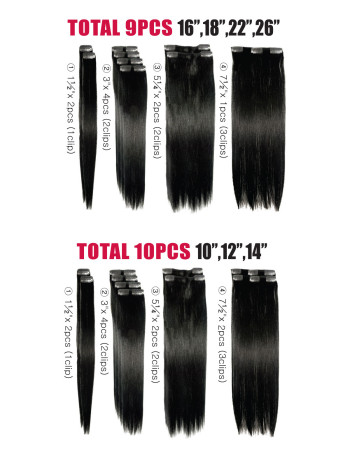 SOPRANO HH INDIAN REMI HAIR CLIP 12″