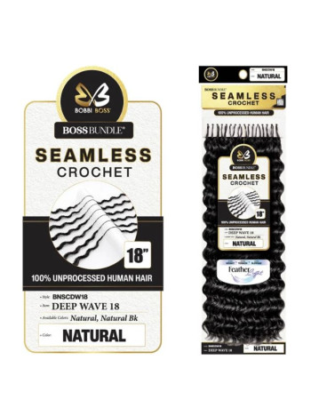 Bobbi Boss 100% Human Hair Feather Crochet Braids - DEEP WAVE 14"-18"