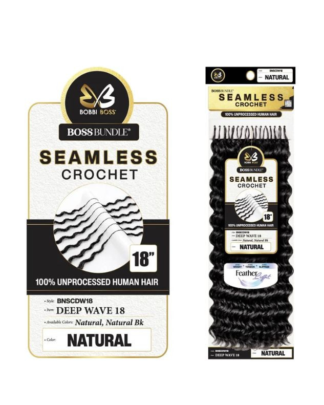 Bobbi Boss 100% Human Hair Feather Crochet Braids - DEEP WAVE 14"-18"