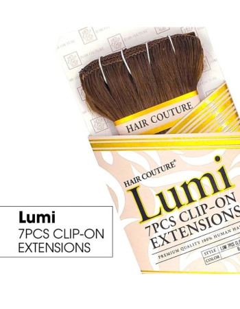 Hair Couture 100% Human Hair Extensions LUMI 7 piece Clip-ins