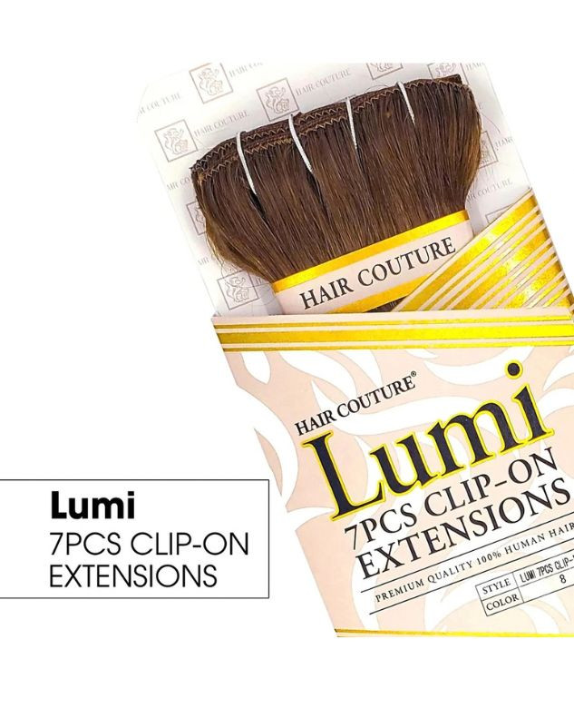 Hair Couture 100% Human Hair Extensions LUMI 7 piece Clip-ins