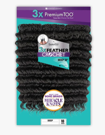 Sensationnel Human Hair Blend Premium Too 3X Feather Crochet Deep 18"