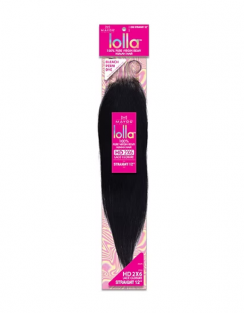 Mayde Lolla Virgin Remy Hair HD Lace Closure Lolla 2X6 Straight 12"