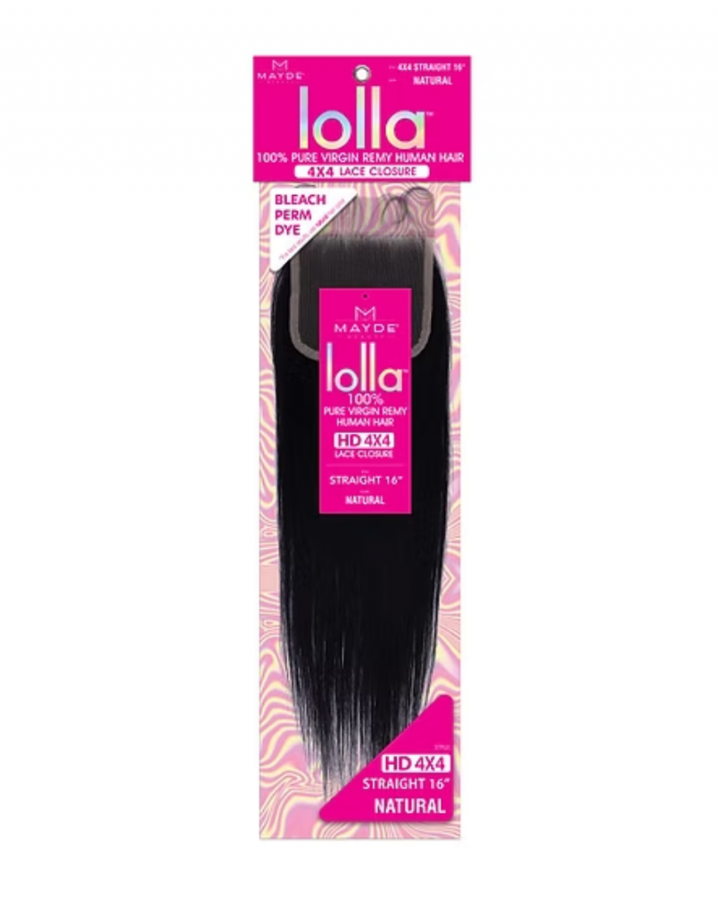 Mayde Lolla Virgin Hair HD Lace Closure 4x4 Straight