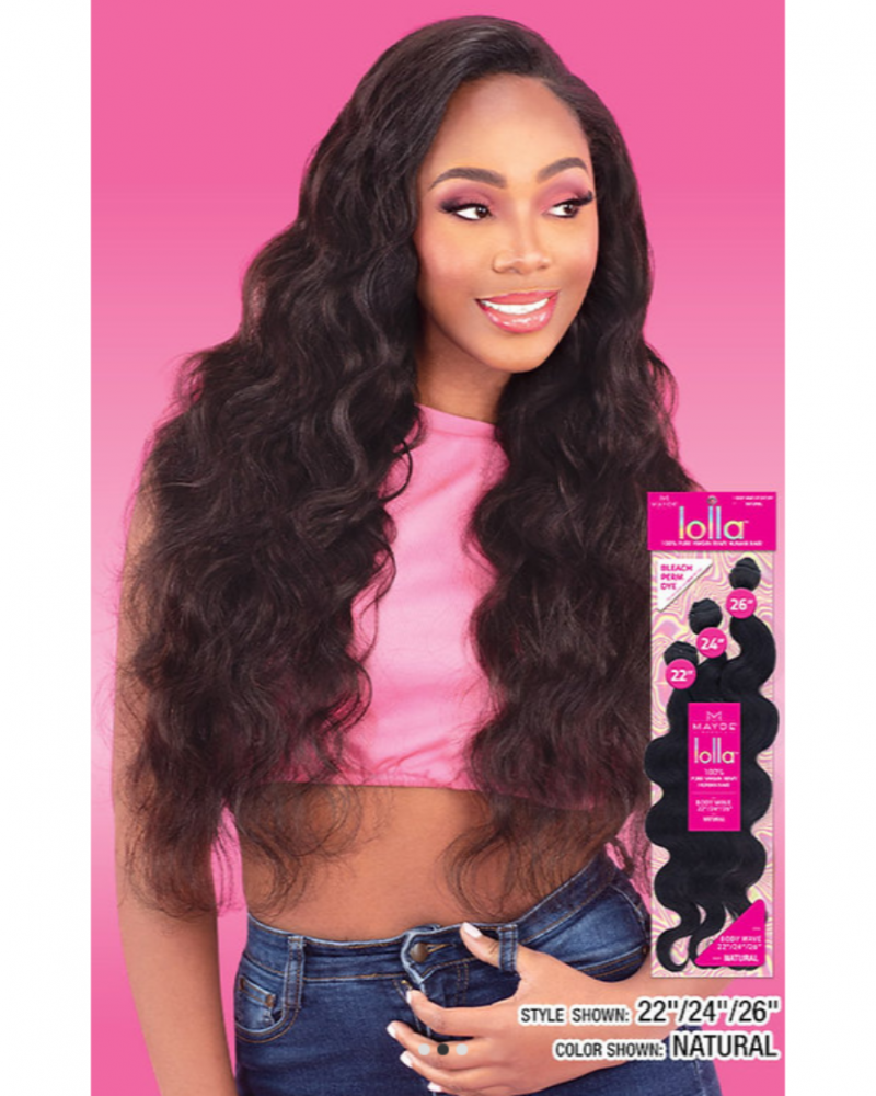 Mayde Lolla 3pc Body Wave Virgin Remy Natural