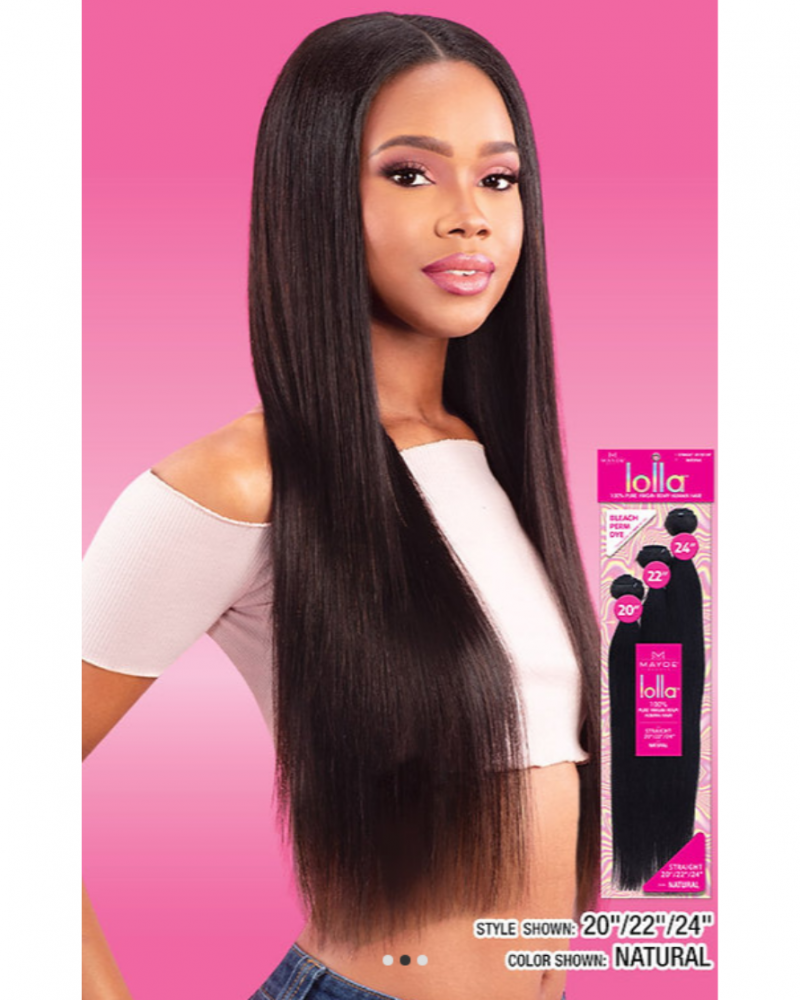 Mayde Lolla 3pc Straight Virgin Remy Natural