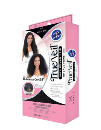 Mayde True Veil  Wet & Wavy Bohemian Curl 24" 100% Human Hair Lace Wig