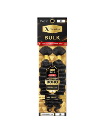 Outre X-Pression Bulk Remy Human Hair Braiding - HUMAN BULK REMY DEEP BULK 14"