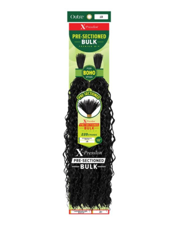 Outre Braids X-Pression Pre-Sectioned Dominican Curl Bulk 18"