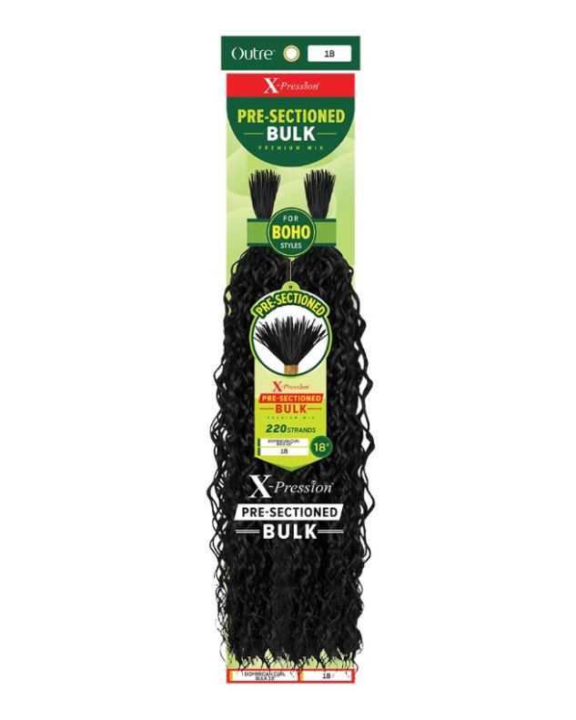 Outre Braids X-Pression Pre-Sectioned Dominican Curl Bulk 18"