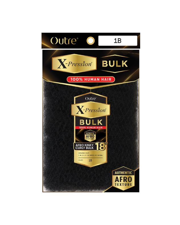Outre Human Hair Braids X-Pression Afro Kinky Curly Bulk 18"