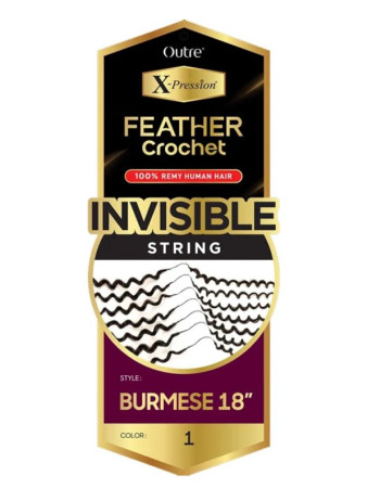 Outre X-Pression 100% Remy Human Hair Feather Crochet Braid - BURMESE 18"