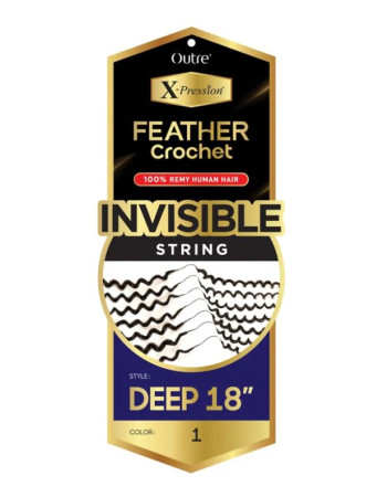 Outre X-Pression 100% Remy Human Hair Feather Crochet Braid - DEEP 18"