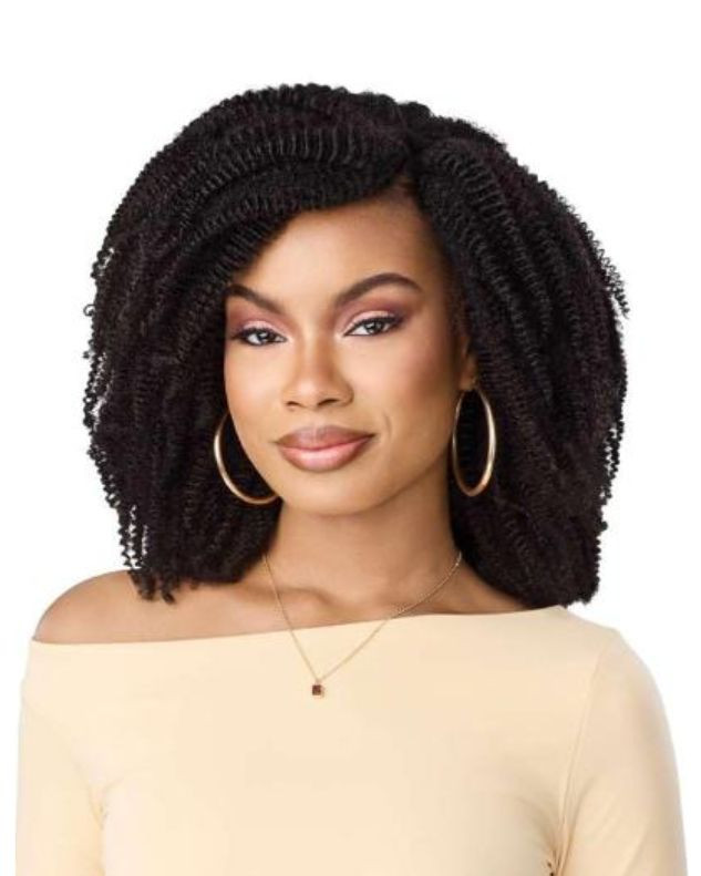 Outre Remy Human Hair Braids X-Pression Pre-Fluffed 3X Springy Afro Bulk 16"