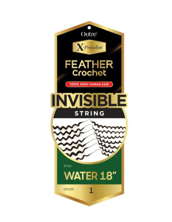 Outre X-Pression 100% Remy Human Hair Feather Crochet Braid - WATER 18"