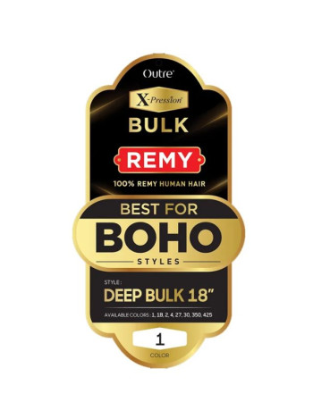 Outre X-Pression Bulk Remy Human Hair Braiding - HUMAN BULK REMY DEEP BULK 18"