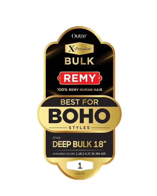 Outre X-Pression Bulk Remy Human Hair Braiding - HUMAN BULK REMY DEEP BULK 18"