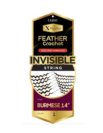 Outre X-Pression 100% Remy Human Hair Feather Crochet Braid - BURMESE 14"