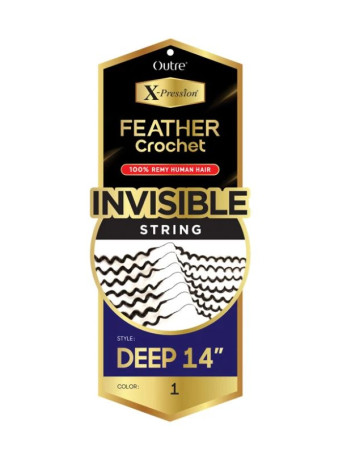 Outre X-Pression 100% Remy Human Hair Feather Crochet Braid - DEEP 14"