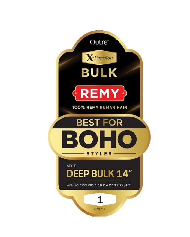 Outre X-Pression Bulk Remy Human Hair Braiding - HUMAN BULK REMY DEEP BULK 14"