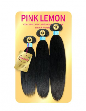 Pink Lemon Virgin Human Hair Weave 3 Bundles Straight