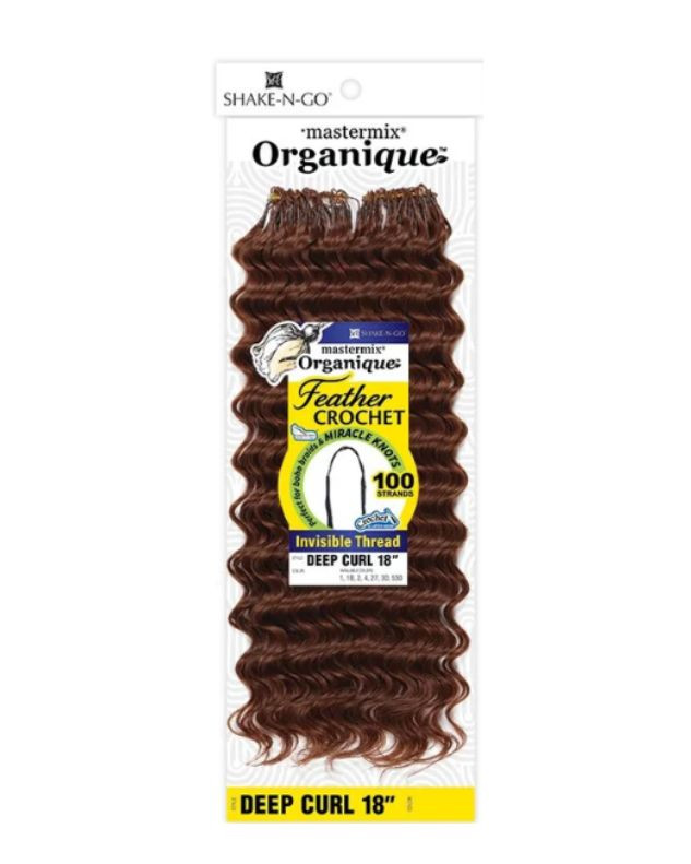Shake-N-Go Crochet Braids Organique Mastermix Feather Crochet Deep Curl 18"