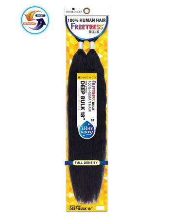 FreeTress Human Hair Braids Wet N Wavy Deep Bulk 18"