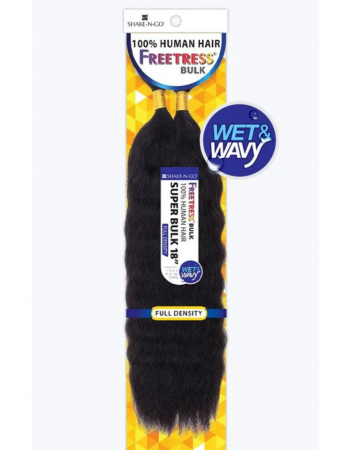 FreeTress Human Hair Braids Wet N Wavy Super Bulk 18"