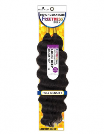 FreeTress Human Hair Braids Loose Deep Bulk 18"