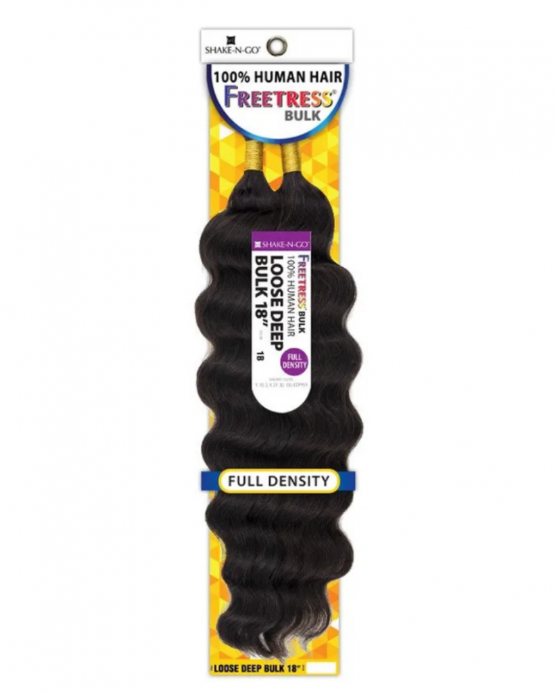 FreeTress Human Hair Braids Loose Deep Bulk 18"