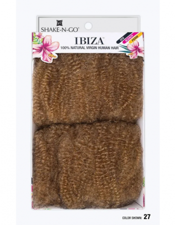Shake-N-Go Natural Virgin Human Hair Braids Ibiza Afro Kinky Curly Bulk 12"