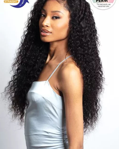 Shake-N-Go Virgin Hair HD Lace Closure Glossy 4x4 Wet n Wavy Deep Wave 12"