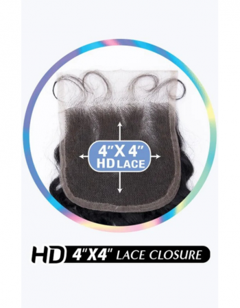 Shake-N-Go Virgin Remy Hair HD Lace Closure Glossy 4x4 Straight