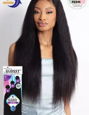 Shake-N-Go Virgin Remy Hair Weave Glossy 3 Bundles Wet N Wavy Deep Wave