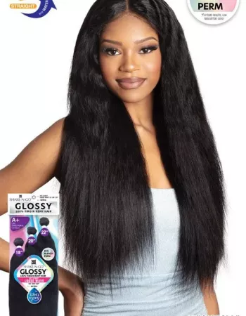 Shake-N-Go Virgin Remy Hair Weave Glossy 3 Bundles Wet N Wavy Loose Wave