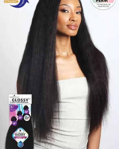 Shake-N-Go Virgin Remy Hair Weave Glossy 3 Bundles Wet N Wavy Bohemian