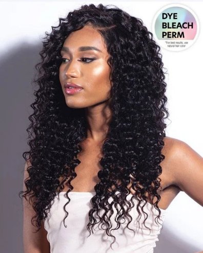 Shake-N-Go Virgin Remy Hair Weave Glossy 3 Bundles Deep Wave