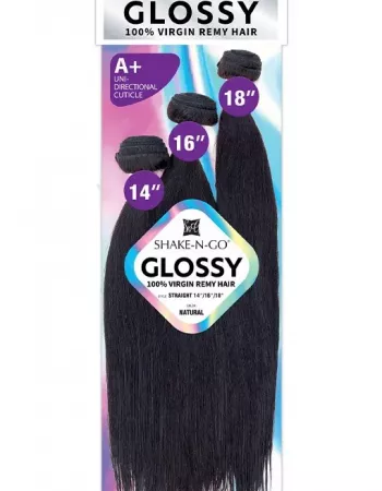 Shake-N-Go Virgin Remy Hair Weave Glossy 3 Bundles Straight