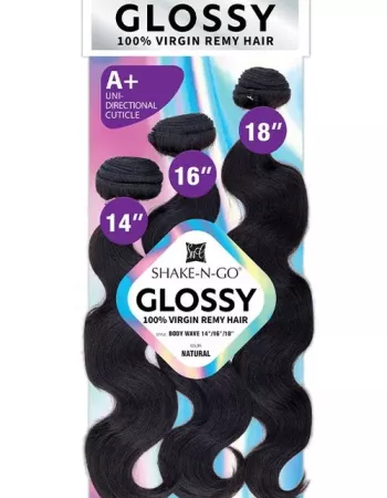 Shake-N-Go Virgin Remy Hair Weave Glossy 3 Bundles Body Wave