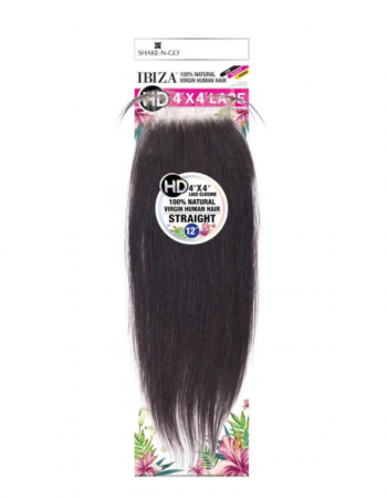 Ibiza Natural Human Hair Ibiza 4X4 HD Lace Closure Straight (10"-18")