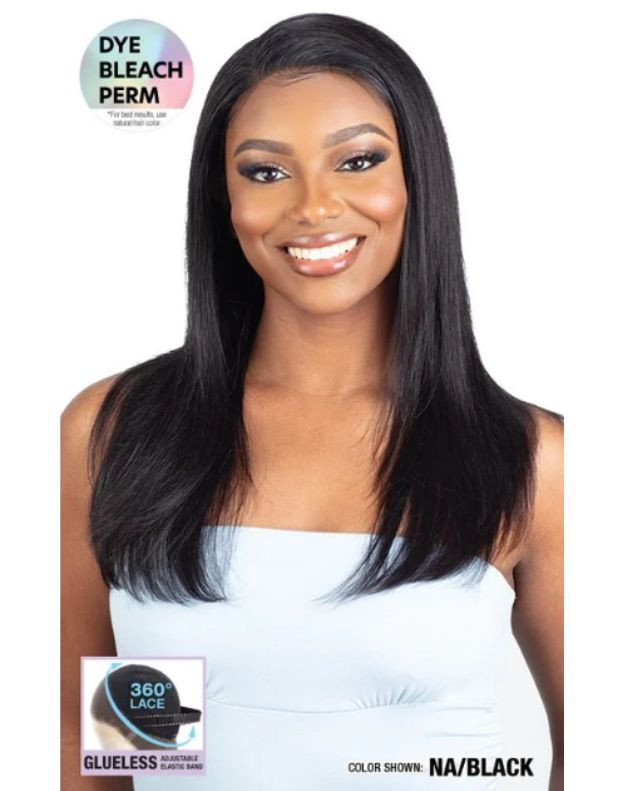 Shake N Go Glossy Glueless 100% Virgin Remy Hair 360 HD 13x4 Lace Frontal Wig - STRAIGHT 20"