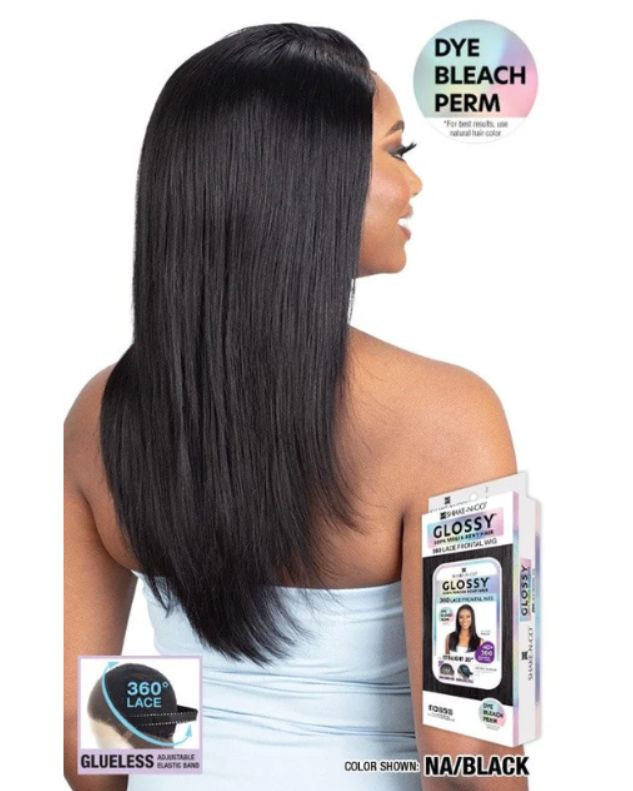 Shake N Go Glossy Glueless 100% Virgin Remy Hair 360 HD 13x4 Lace Frontal Wig - STRAIGHT 20"