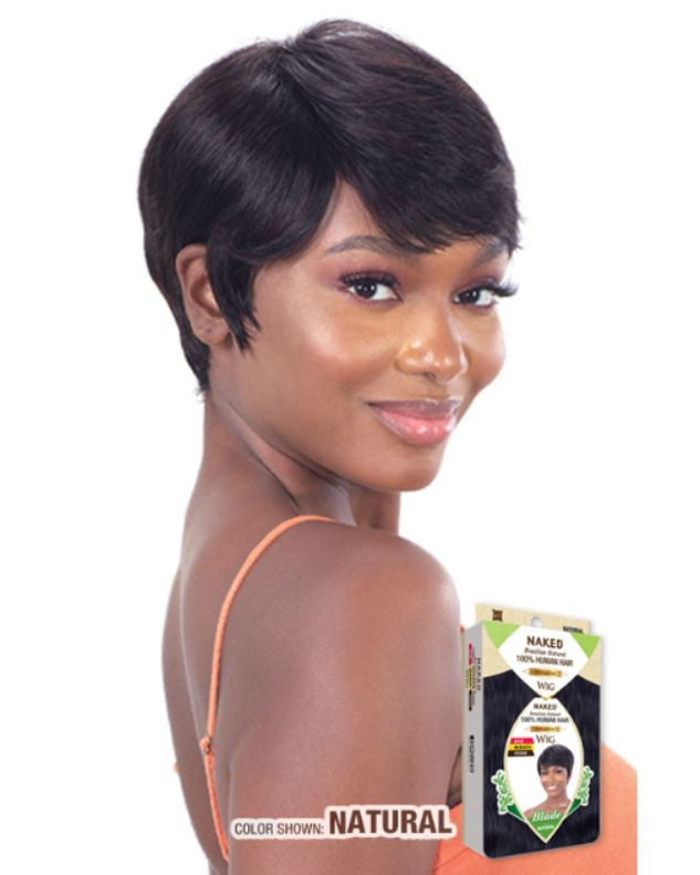 Shake-N-Go Naked Brazilian Natural Human Hair Full Wig - BLADE