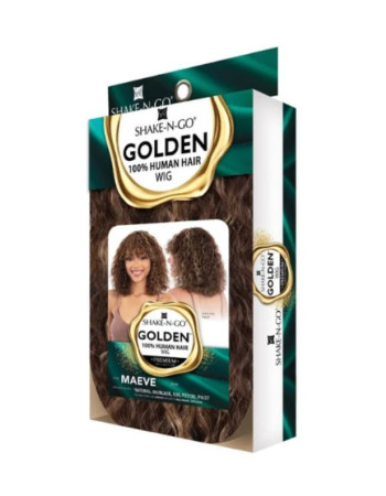 Shake N Go Golden 100% Human Hair Full Wig - MAEVE