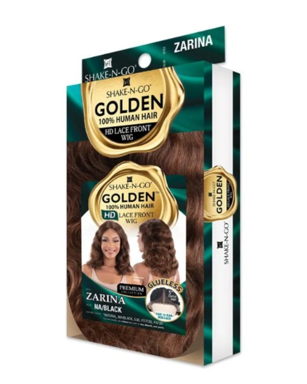 Shake N Go Golden 100% Human Hair Glueless HD 5" Deep Part Lace Front Wig - ZARINA