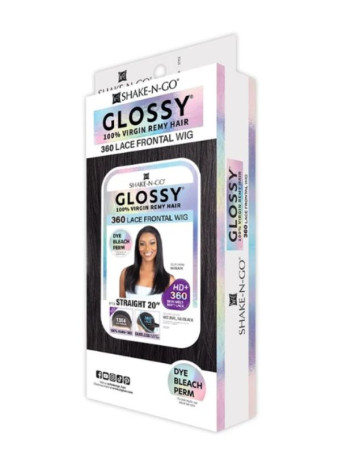 Shake N Go Glossy Glueless 100% Virgin Remy Hair 360 HD 13x4 Lace Frontal Wig - STRAIGHT 20"
