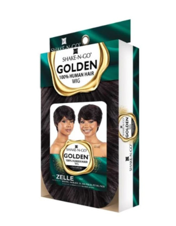 Shake N Go Golden 100% Human Hair Full Wig - ZELLE