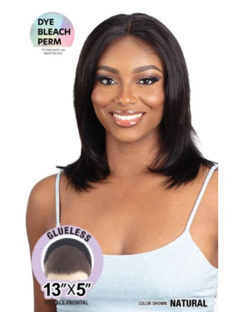 Shake N Go Glossy 100% Virgin Remy Hair Glueless 13x5 HD Lace Frontal Wig - STRAIGHT 14"
