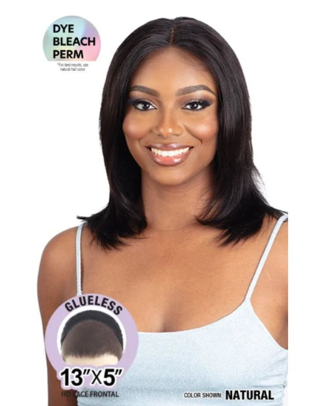 Shake N Go Glossy 100% Virgin Remy Hair Glueless 13x5 HD Lace Frontal Wig - STRAIGHT 14"