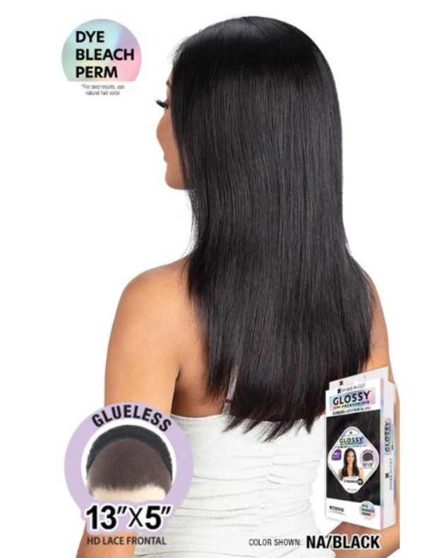 Shake N Go Glossy 100% Virgin Remy Hair Glueless 13x5 HD Lace Frontal Wig - STRAIGHT 20"